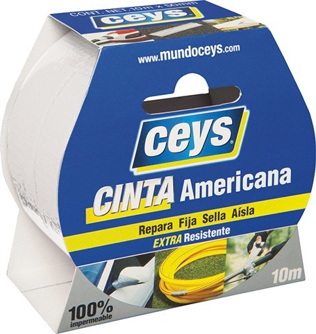 CEYS CINTA AMERICANA BLANCA ROLLO 10MX50