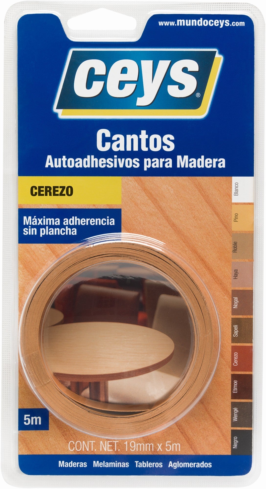 CEYS CANTO AUTOADHESIVO CEREZO ROLLO 5M