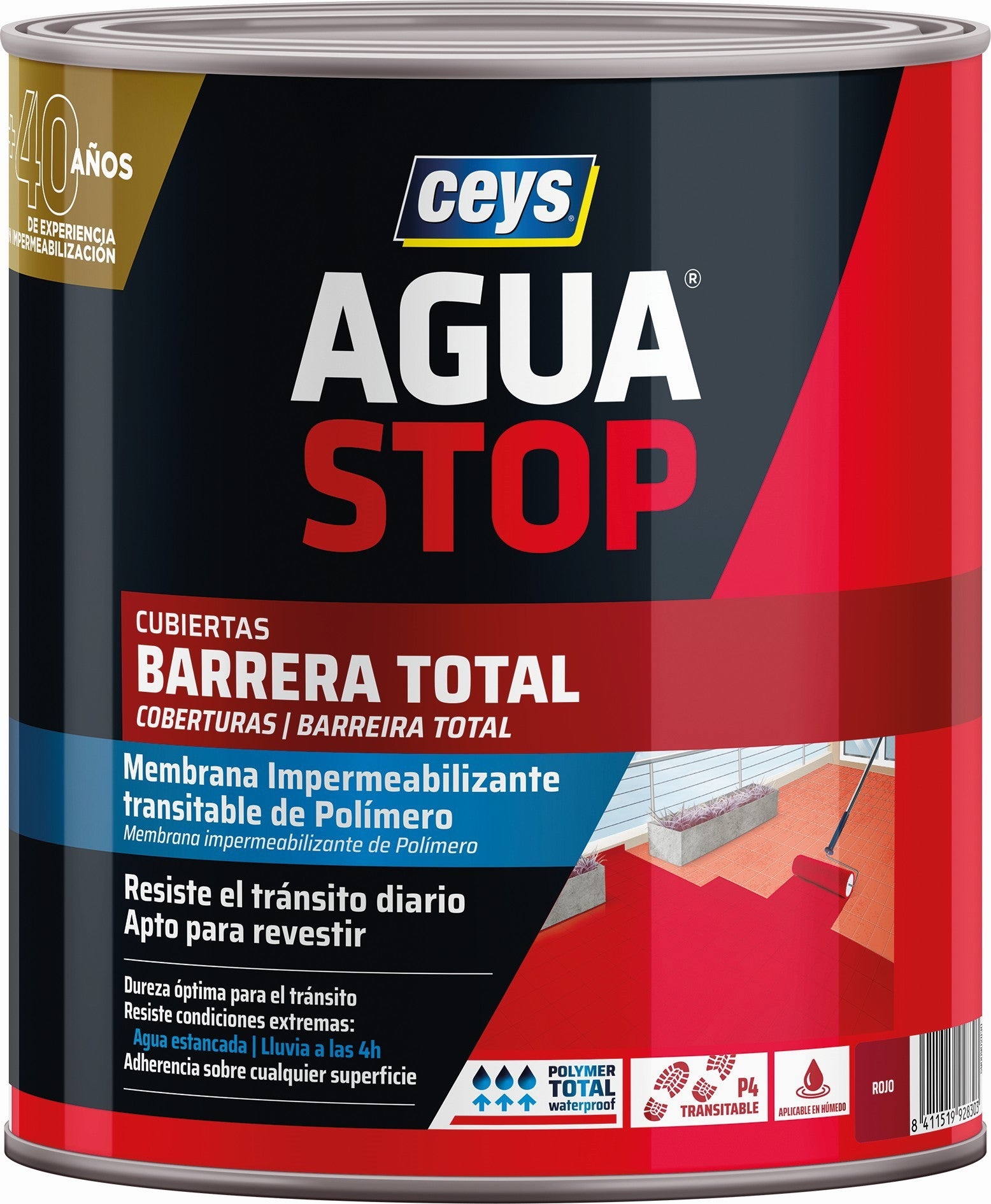 AGUA STOP BARRERA TOTAL 1KG ROJO