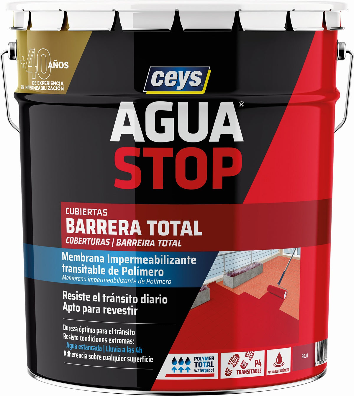 AGUA STOP BARRERA TOTAL 14KG ROJO