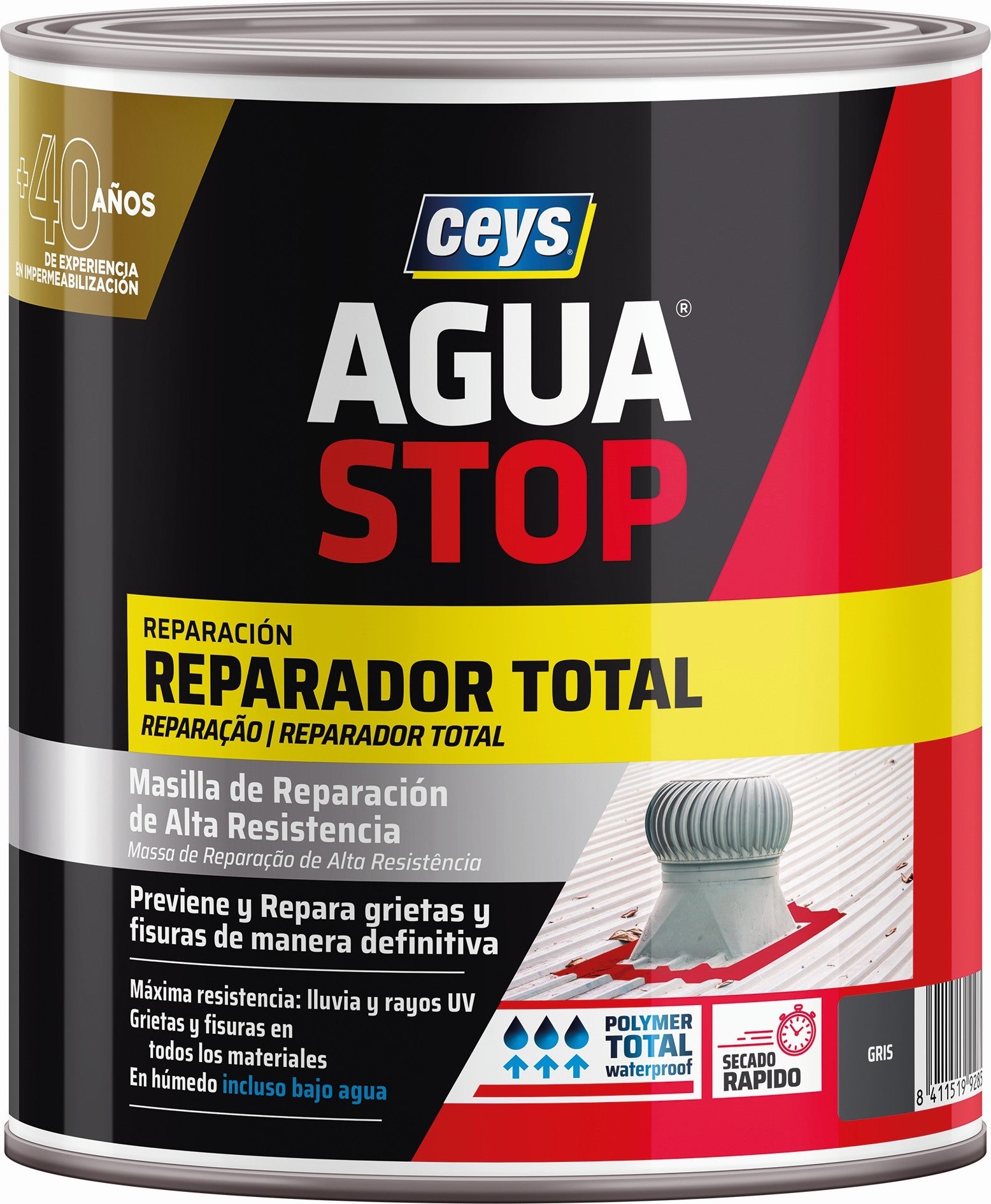 AGUASTOP REPARADOR TOTAL 1KG GRIS