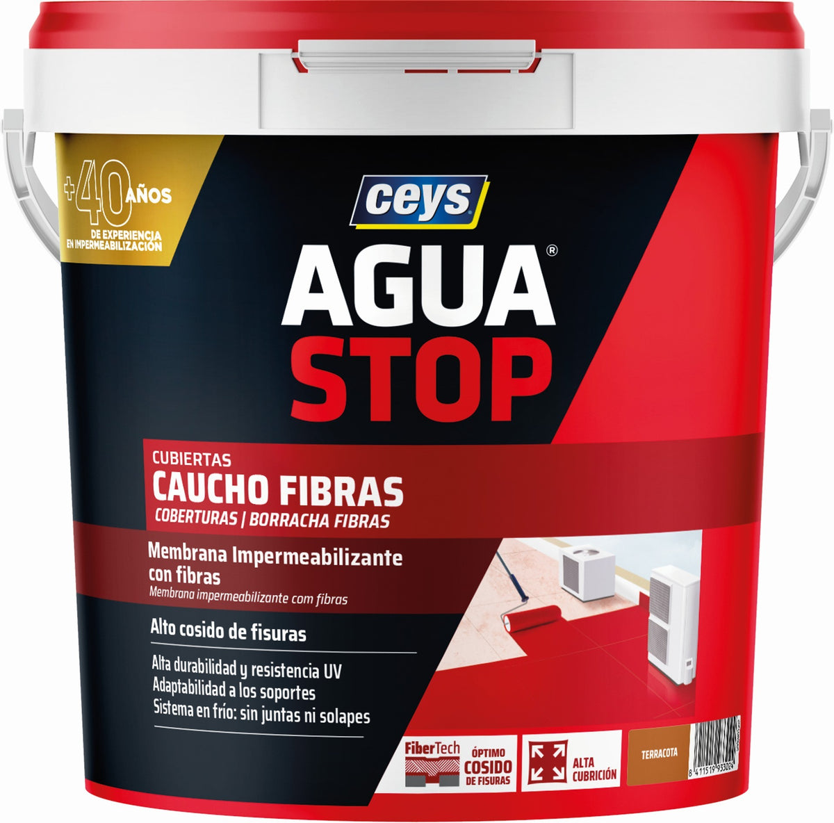 AGUASTOP CAUCHO FIBRAS TERRACOTA 5KG