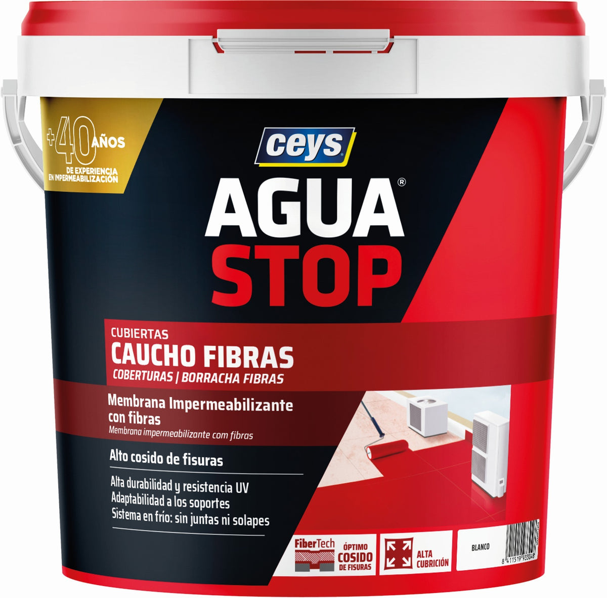 AGUASTOP CAUCHO FIBRAS BLANCO 5KG