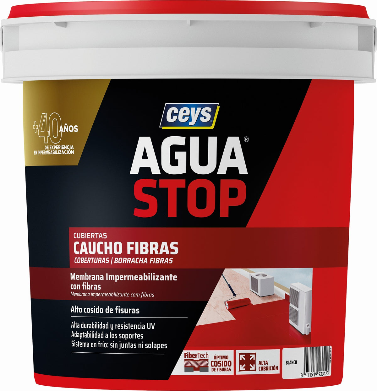 AGUASTOP CAUCHO FIBRAS BLANCO 1KG