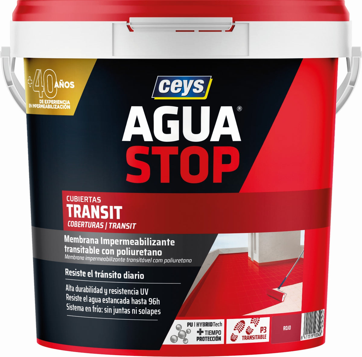 AGUASTOP TRANSIT ROJO 5KG