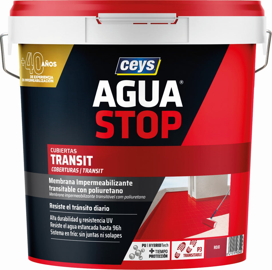 AGUASTOP TRANSIT ROJO 20KG