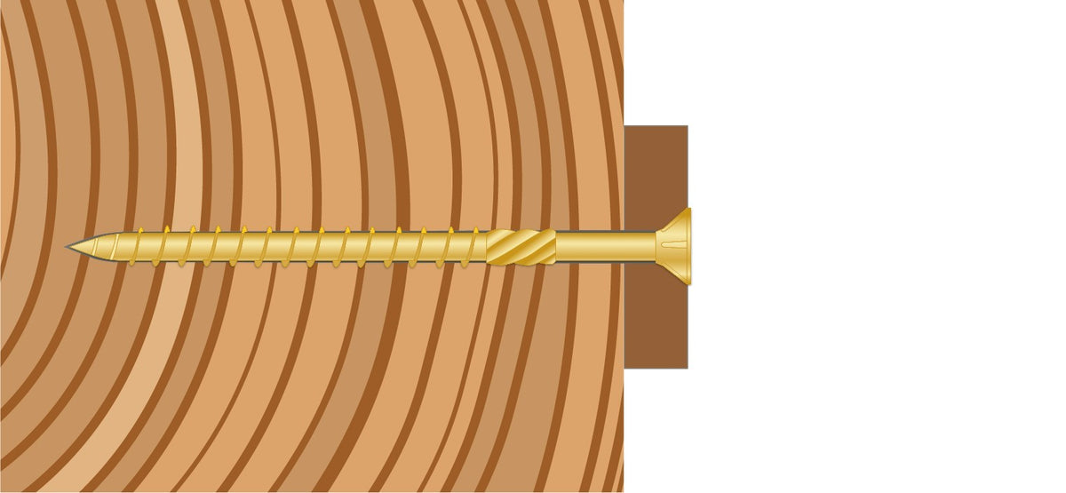 Tornillo FWS doble rosca TX cabeza plana bicromatado