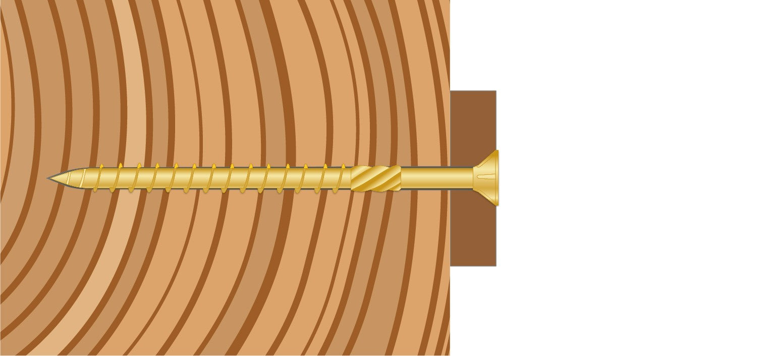 Tornillo FWS doble rosca TX cabeza plana bicromatado