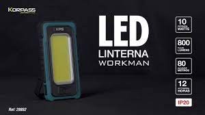 Linterna led KPS Korpass recargable solar 10w Powerbank