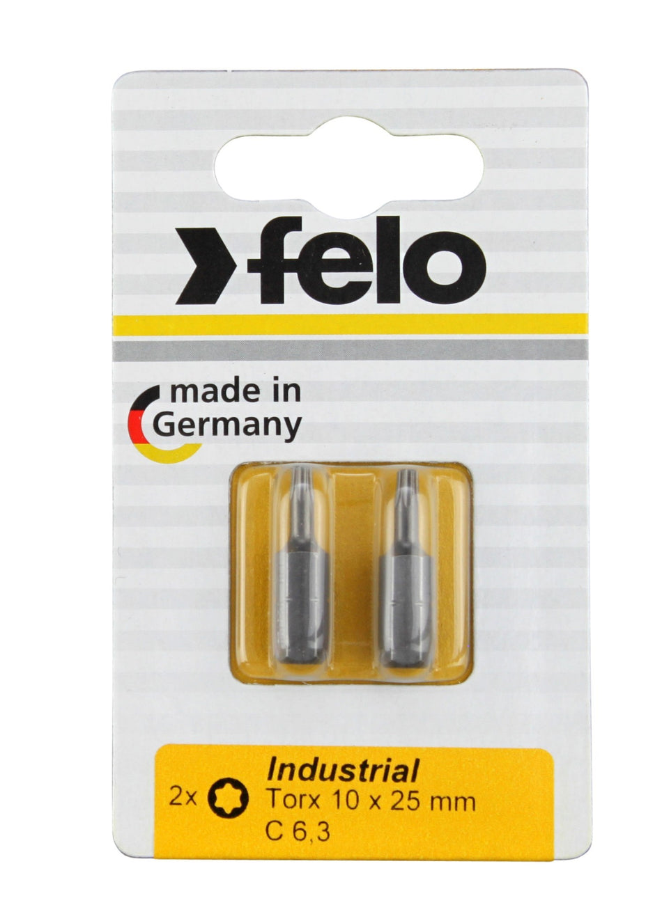 Felo Blister 2 puntas atornillador Torx Industry C6,3x25mm.