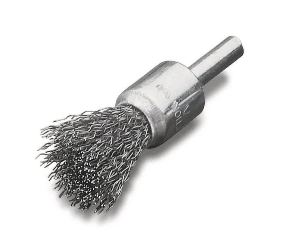 Lessmann Cepillo brocha con espiga alambre inox. ondulado