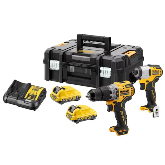 Pack Dewalt DCK2111L2T Taladro percutor + Atornillador de impacto 12V