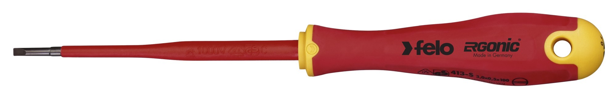 Felo Destornillador aislado ERGONIC E-Slim punta plana