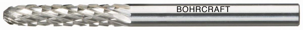 Bohrcraft Fresa rotativa metal duro forma B cilíndrica corte frontal