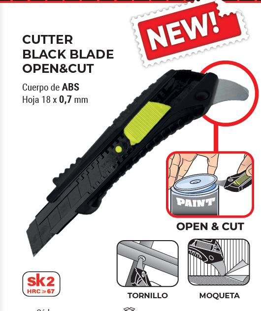 Cutter Metrica Black Blade Open&Cut 09068