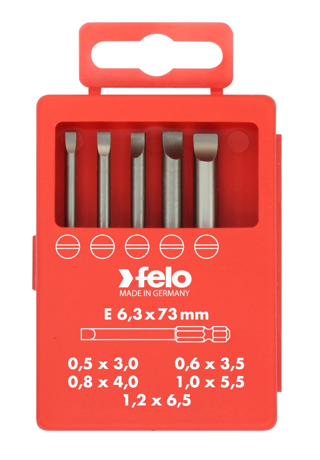 Felo Juego de puntas PROFI E6,3X73mm.