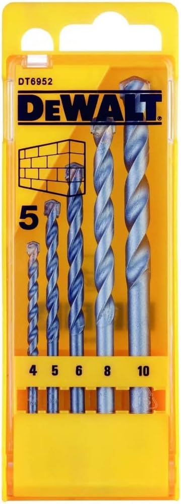 Juego 5 Brocas para Piedra (4, 5, 6, 8, 10mm) Dewalt DT6952-QZ