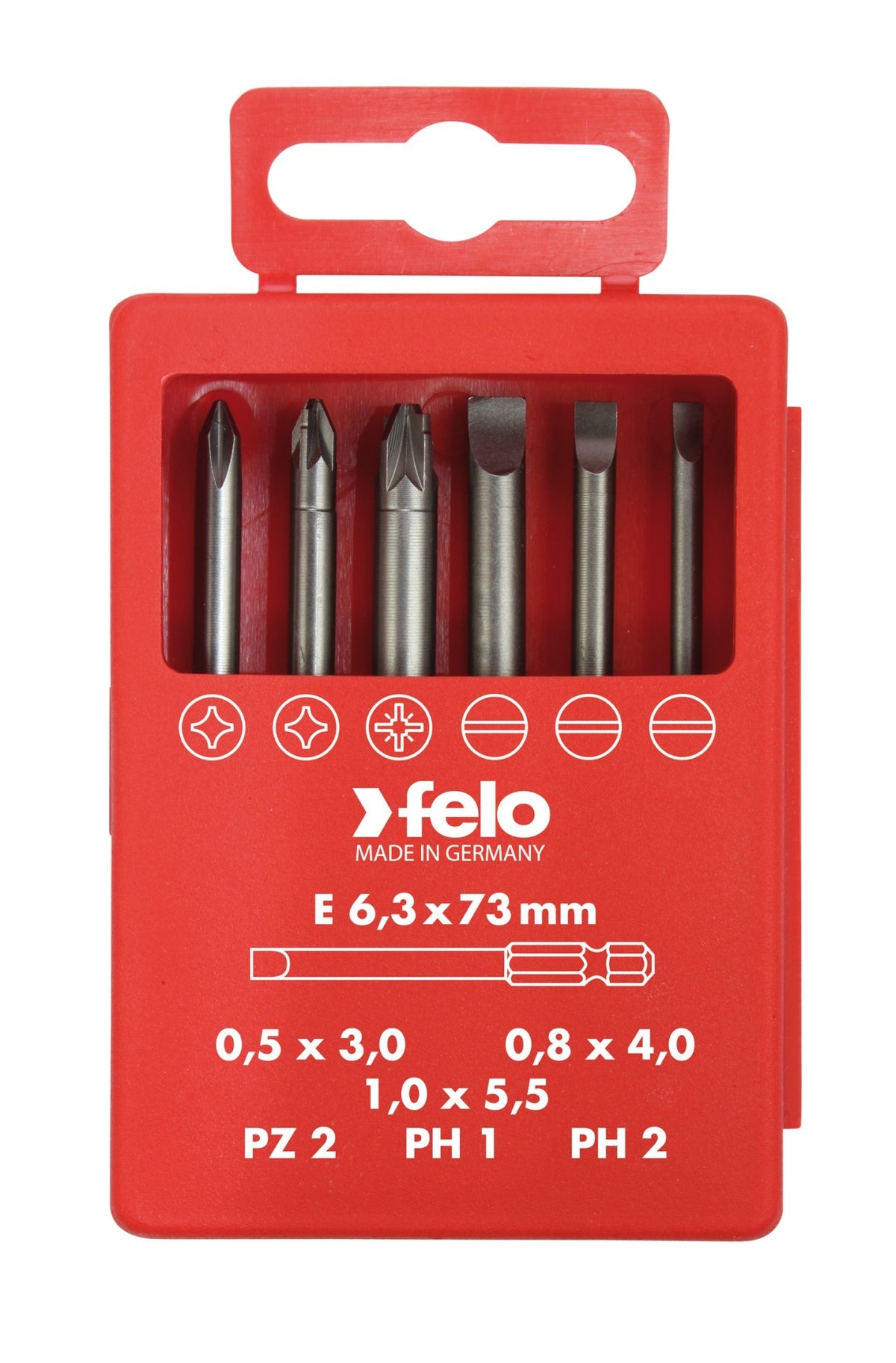 Felo Juego de puntas PROFI E6,3X73mm.