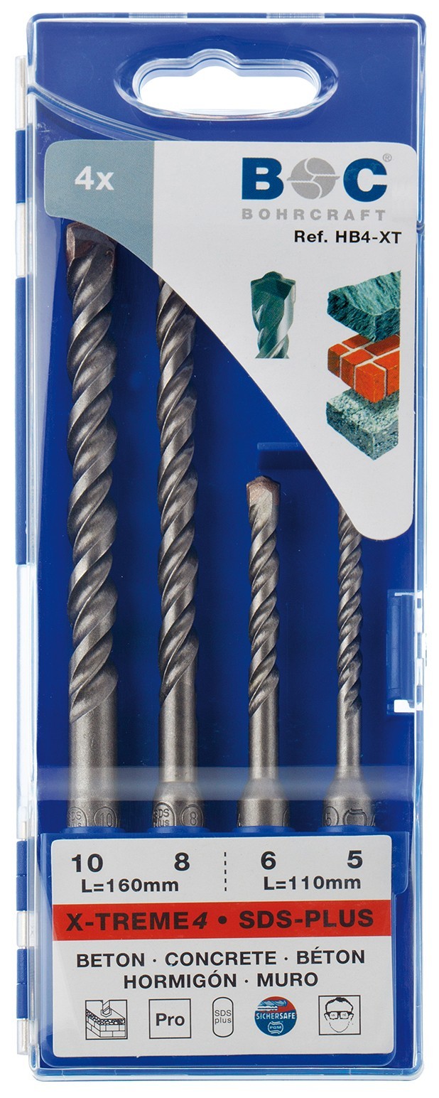 Bohrcraft Juego brocas para martillo SDS-Plus X-TREME