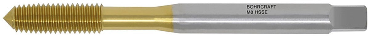 Bohrcraft Macho laminación sin rannuras Profi Plus M DIN 371 Forma D HSS-E TiN rectificado