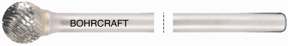 Bohrcraft Fresa rotativa larga metal duro forma D esférica