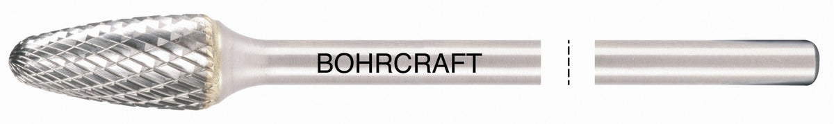 Bohrcraft Fresa rotativa larga metal duro forma F árbol