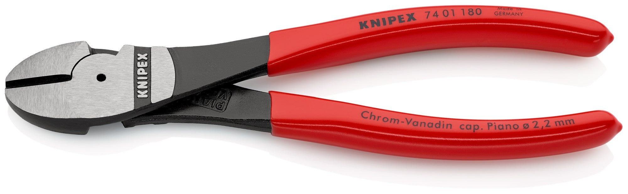 Knipex Alicate de corte diagonal de fuerza con mangos recubiertos de plástico