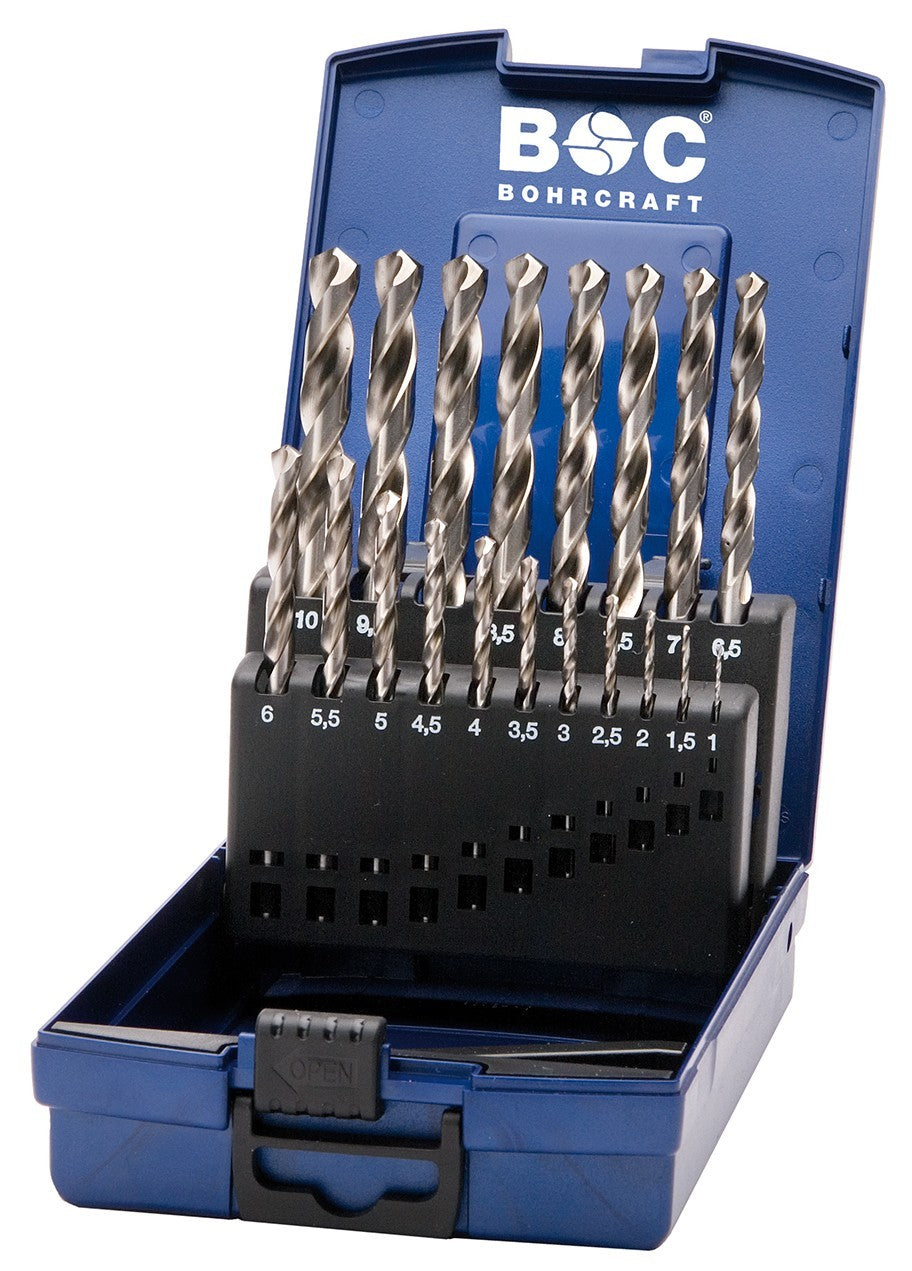 Bohrcraft Juego brocas rectificadas HSS-G DIN 338 tipo N KG 10