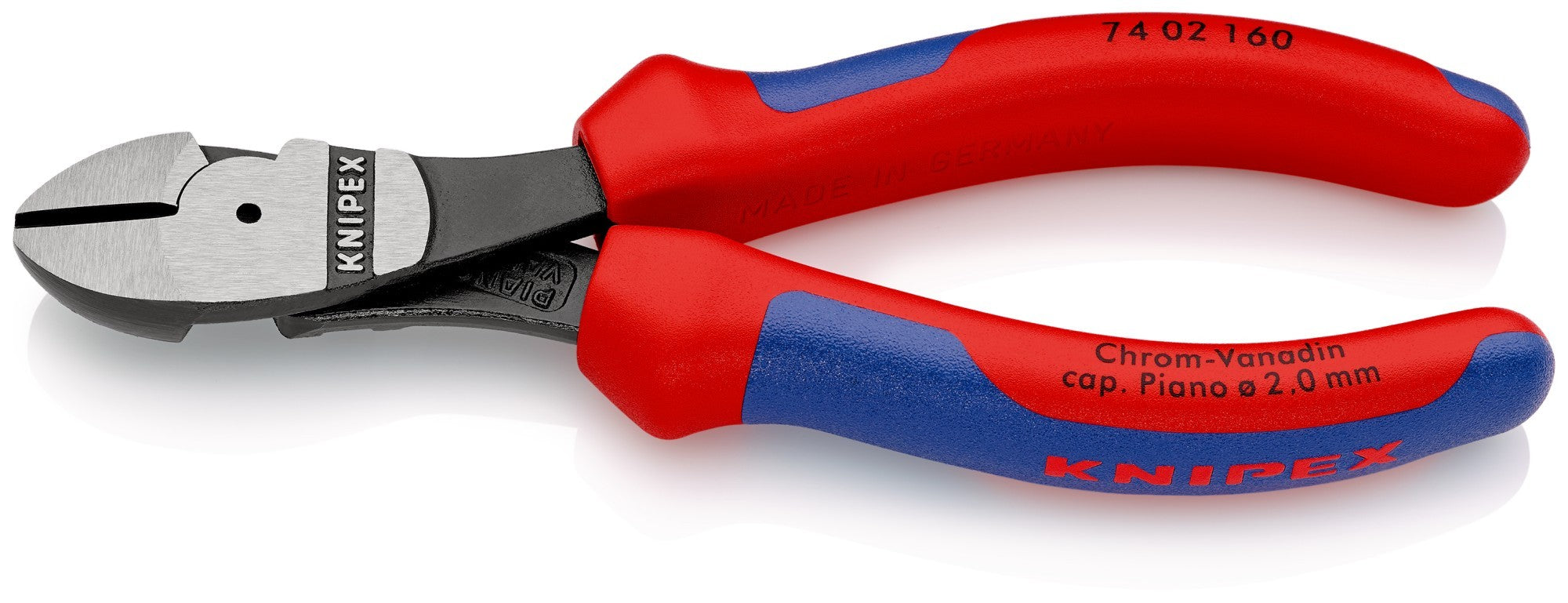 Knipex Alicate de corte diagonal de fuerza con mangos bicomponentes