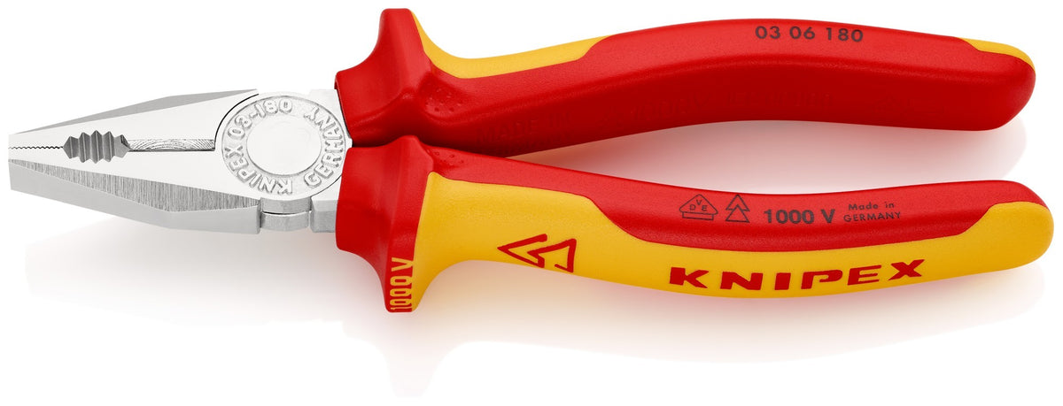 Knipex Alicate universal con mangos bicomponentes aislados