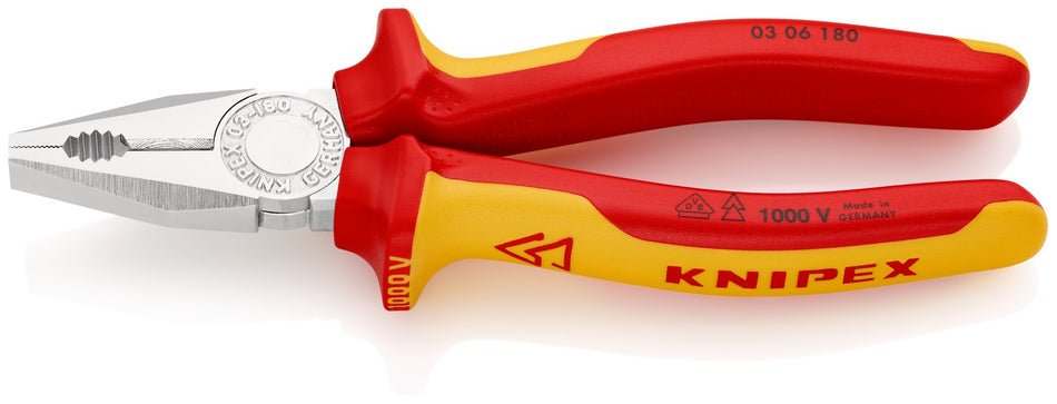 Knipex Alicate universal con mangos bicomponentes aislados