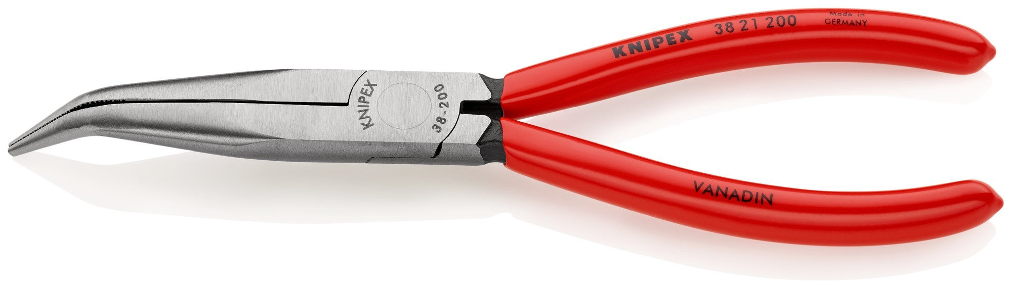 Knipex Alicate para mecánicos, bocas 40º semiredondas - con mangos recubiertos de plástico