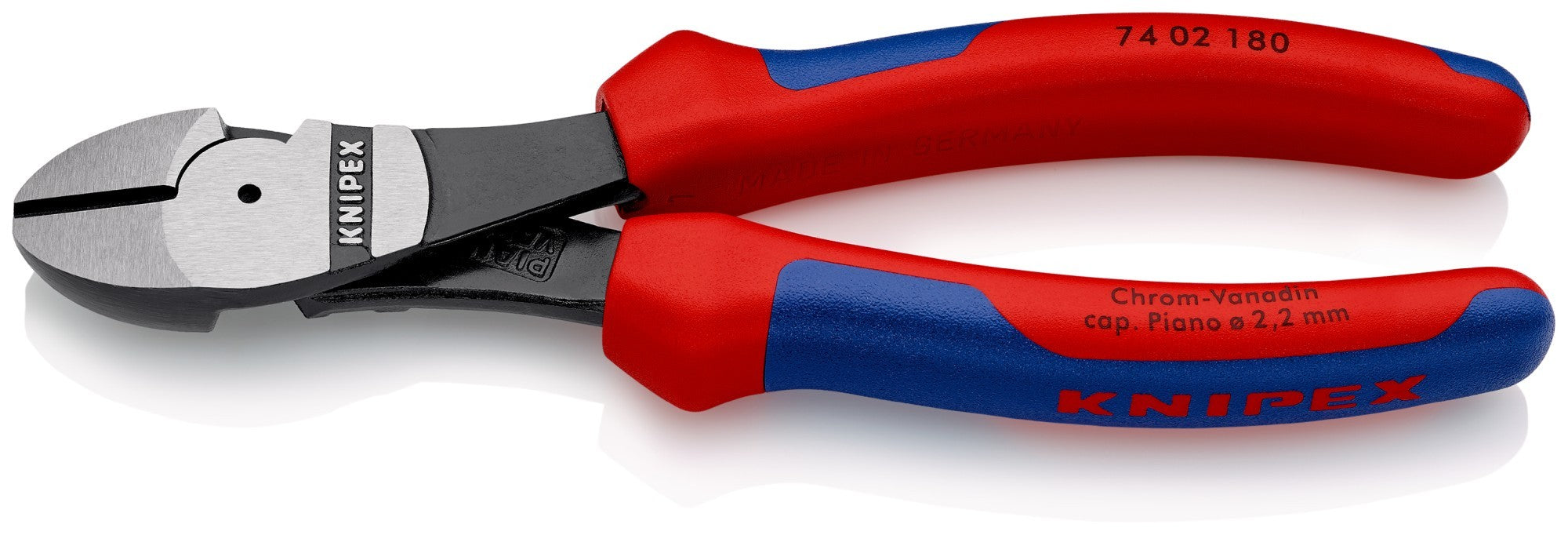 Knipex Alicate de corte diagonal de fuerza con mangos bicomponentes