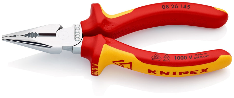 Knipex Alicate universal compactos en punta con mangos bicomponentes aislados