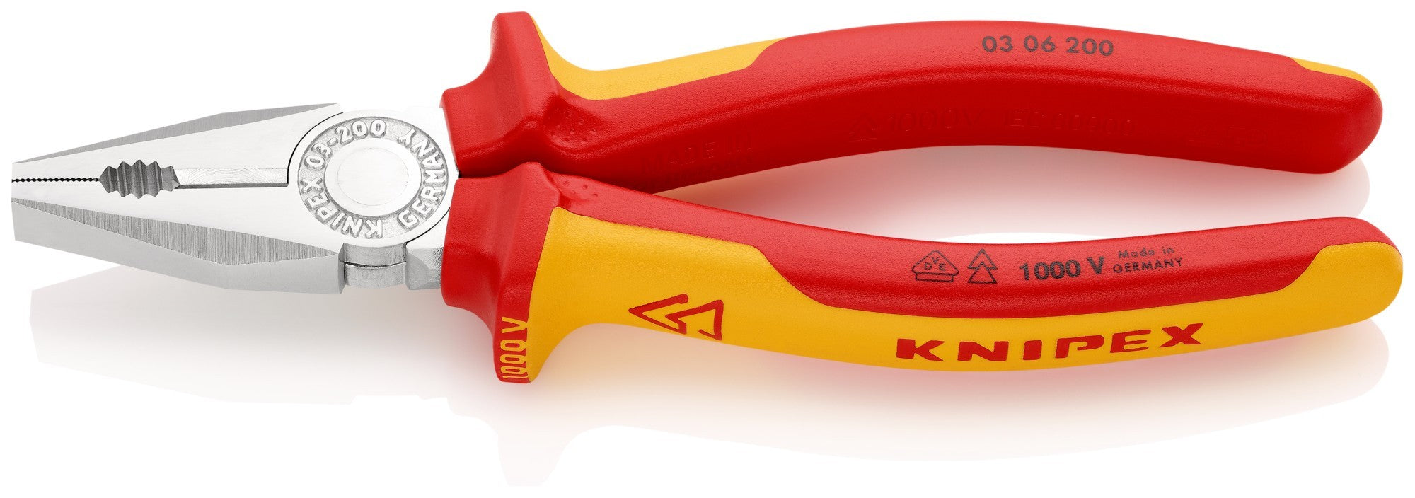 Knipex Alicate universal con mangos bicomponentes aislados