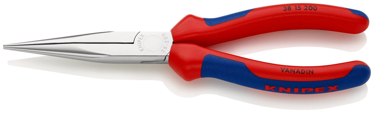 Knipex Alicate para mecánicos, bocas rectas semiredondas - con mangos bicomponentes