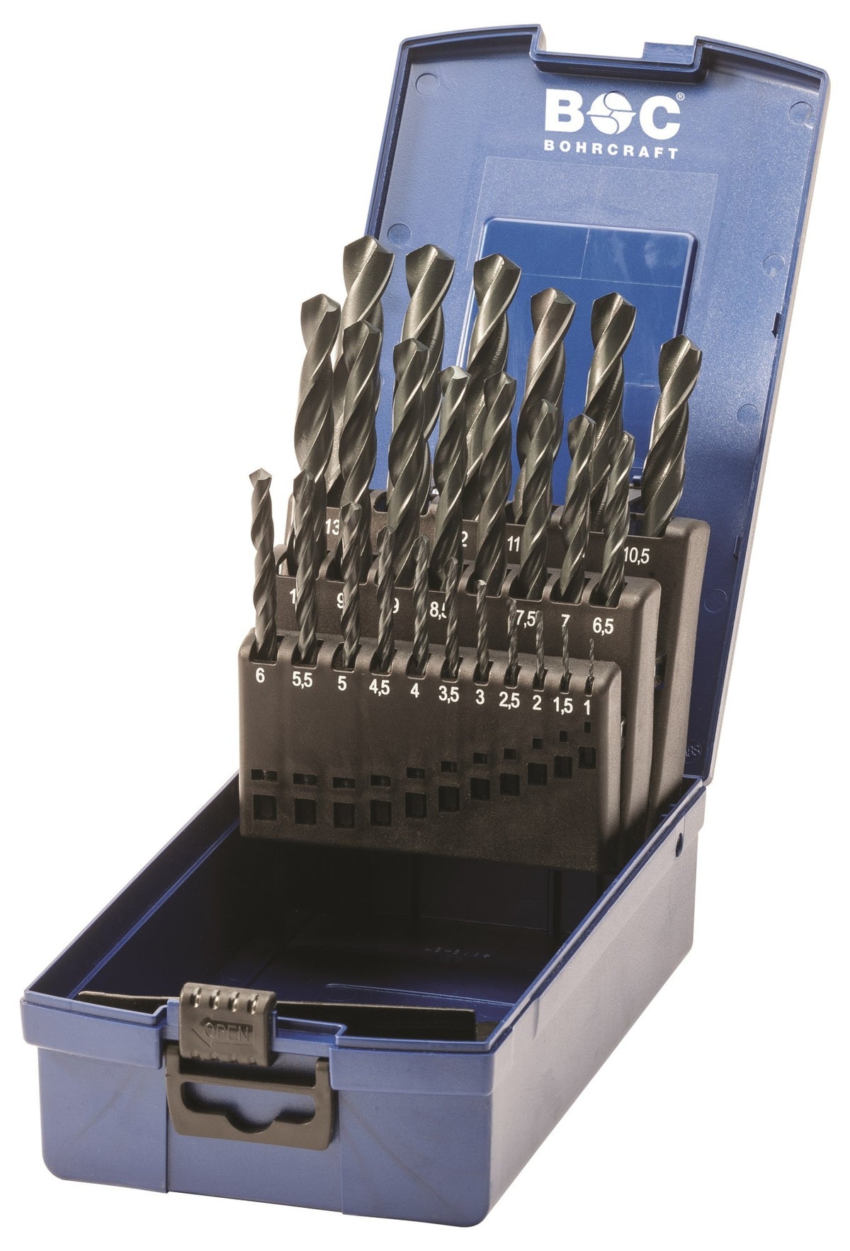 Bohrcraft Juego brocas laminadas HSS-R DIN 338 Tipo N KR13