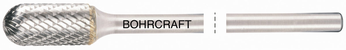 Bohrcraft Fresa rotativa larga metal duro forma C redonda