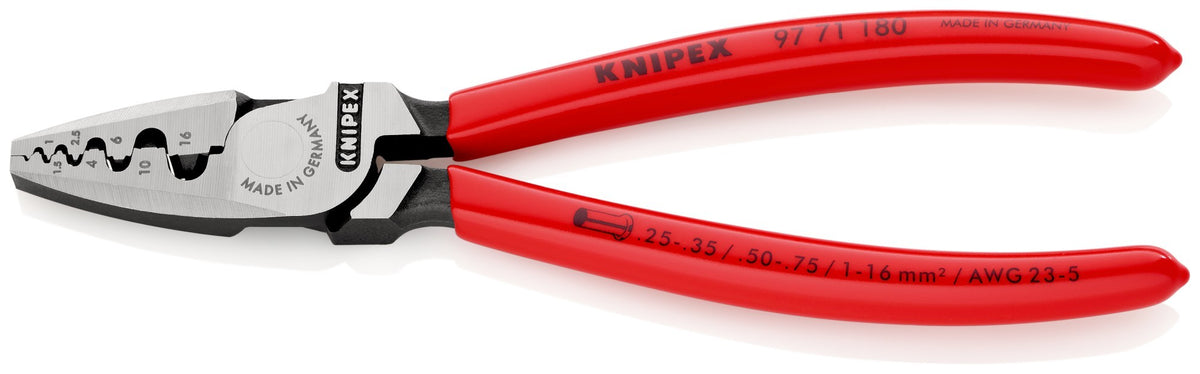 Knipex Alicate para entallar punteras huecas - con mangos recubiertos de plástico