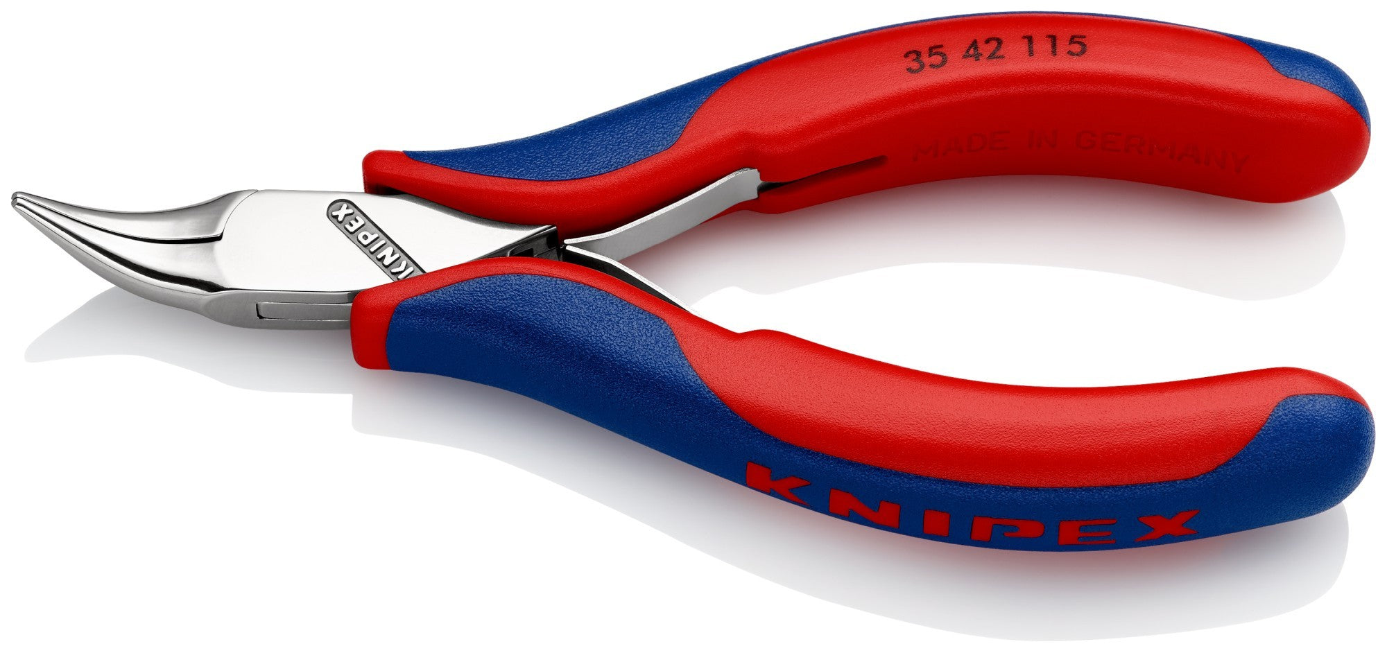 Knipex Alicate de montaje para electrónica, bocas 45º semiredondas