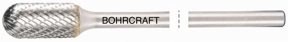 Bohrcraft Fresa rotativa larga metal duro forma C redonda