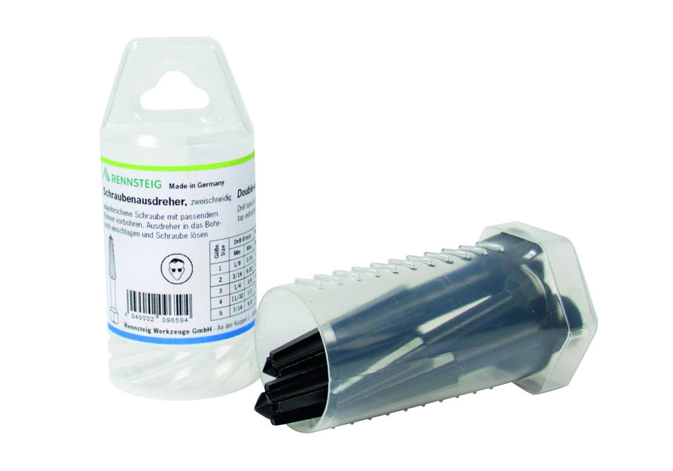 Rennsteig Juego de extractores de tornillos doble filo