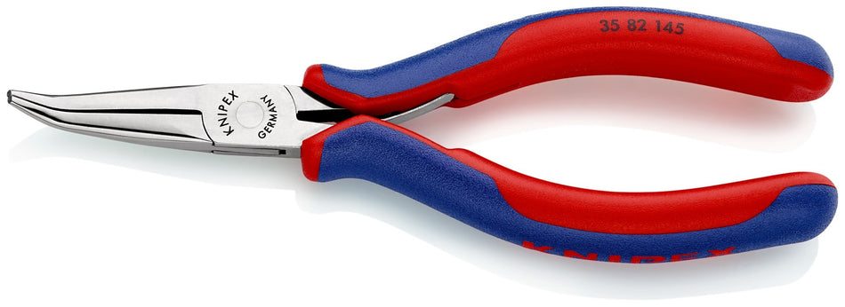 Knipex Alicate de montaje para electrónica, bocas 45º semiredondas