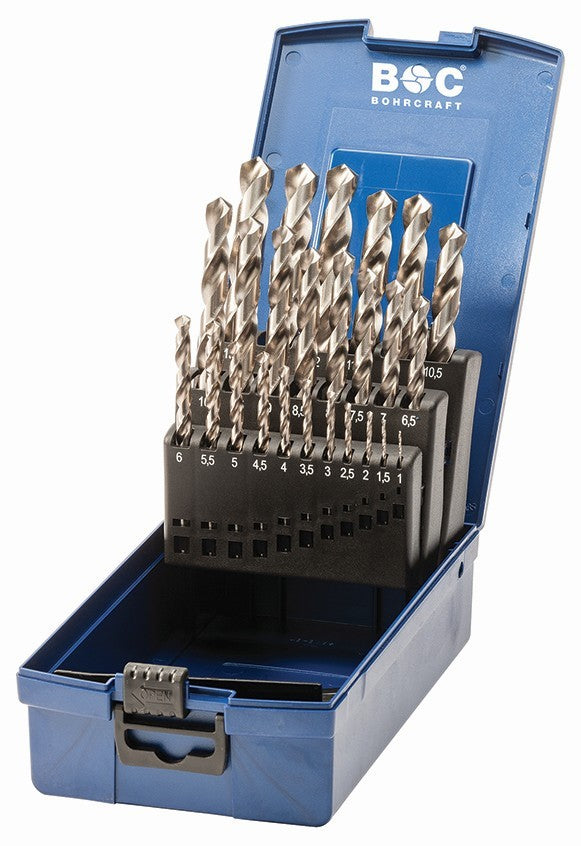 Bohrcraft Juego brocas rectificadas HSS-G DIN 338 tipo N KG 13