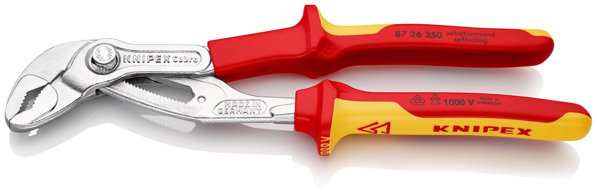 Knipex Tenazas COBRA® con mangos bicomponentes aislados