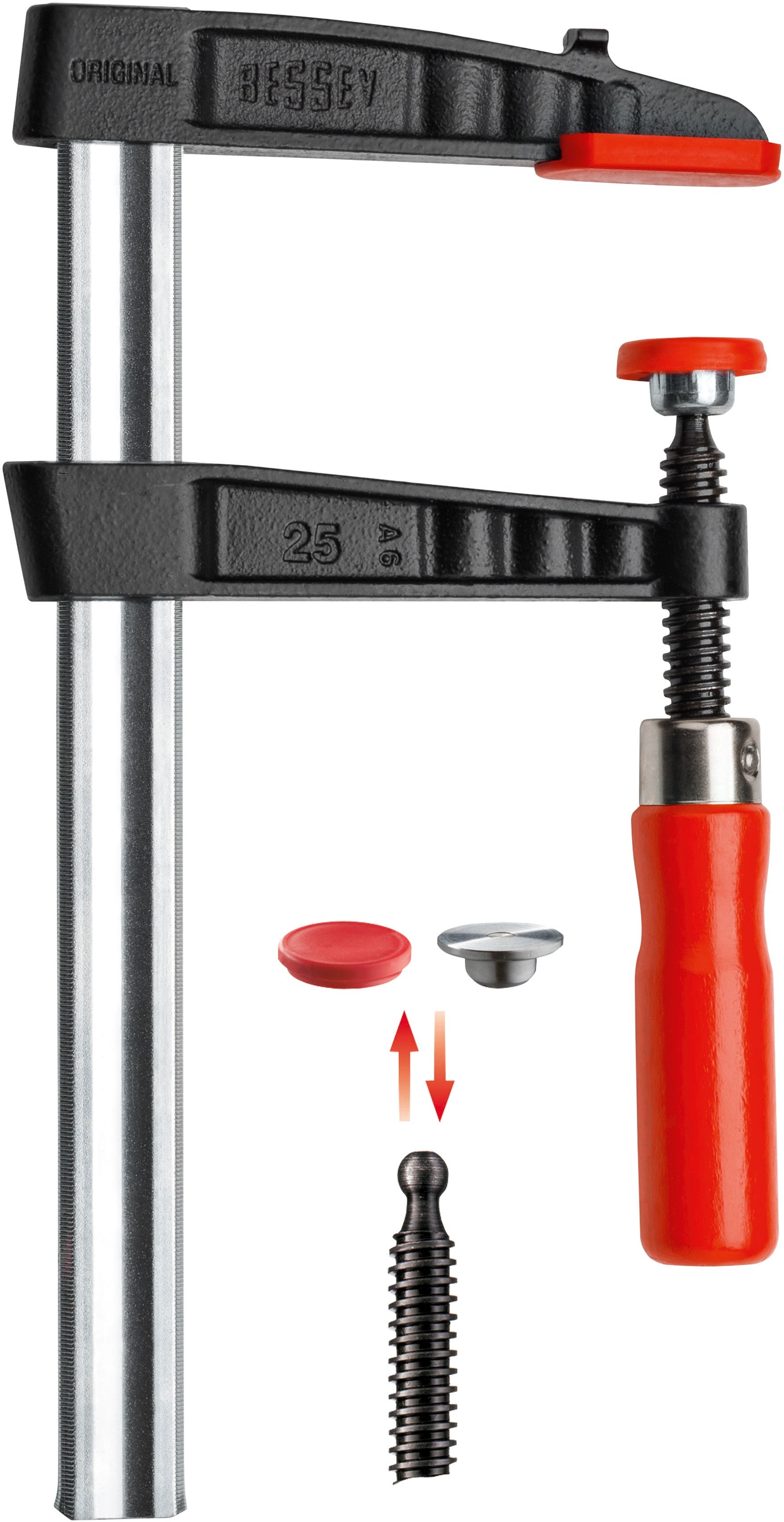 Bessey Tornillo de apriete con mordazas de fundición TG