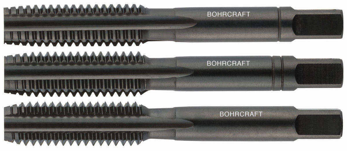 Bohrcraft Juego machos de roscar a mano Profi Plus M DIN 352 HSS-E VAP (3 uds.)