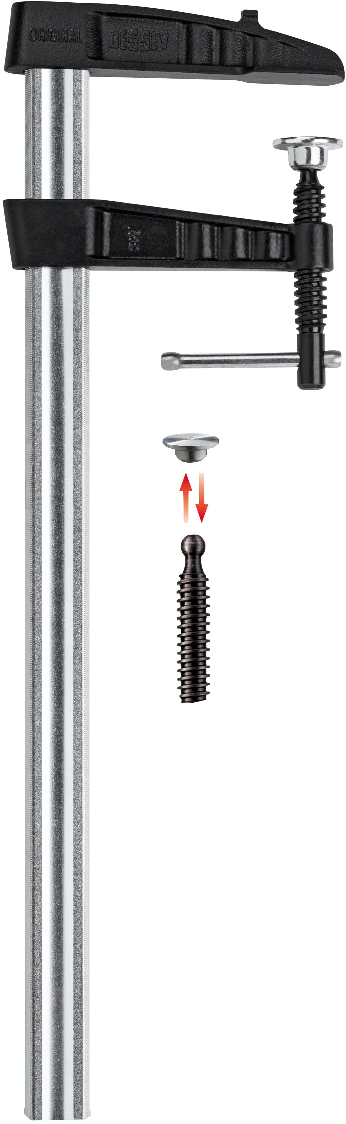 Bessey Tornillo de apriete con mordazas de fundición TGK-K