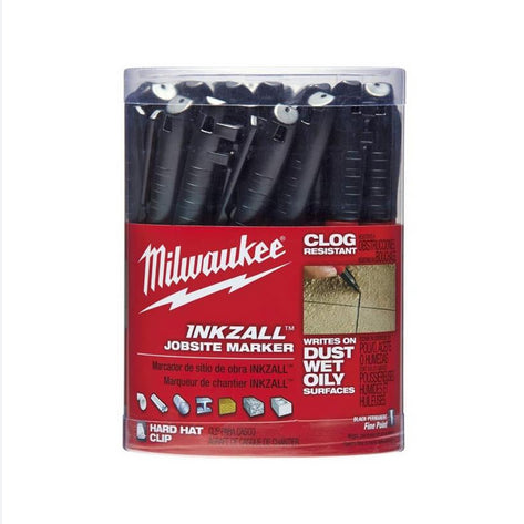 Marcador Milwaukee Inkzall negro bote de 36 uds ref 48223100