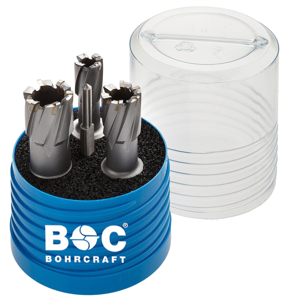 Bohrcraft Juego fresas huecas Profi Plus con puntas de carburo tungsteno TCT